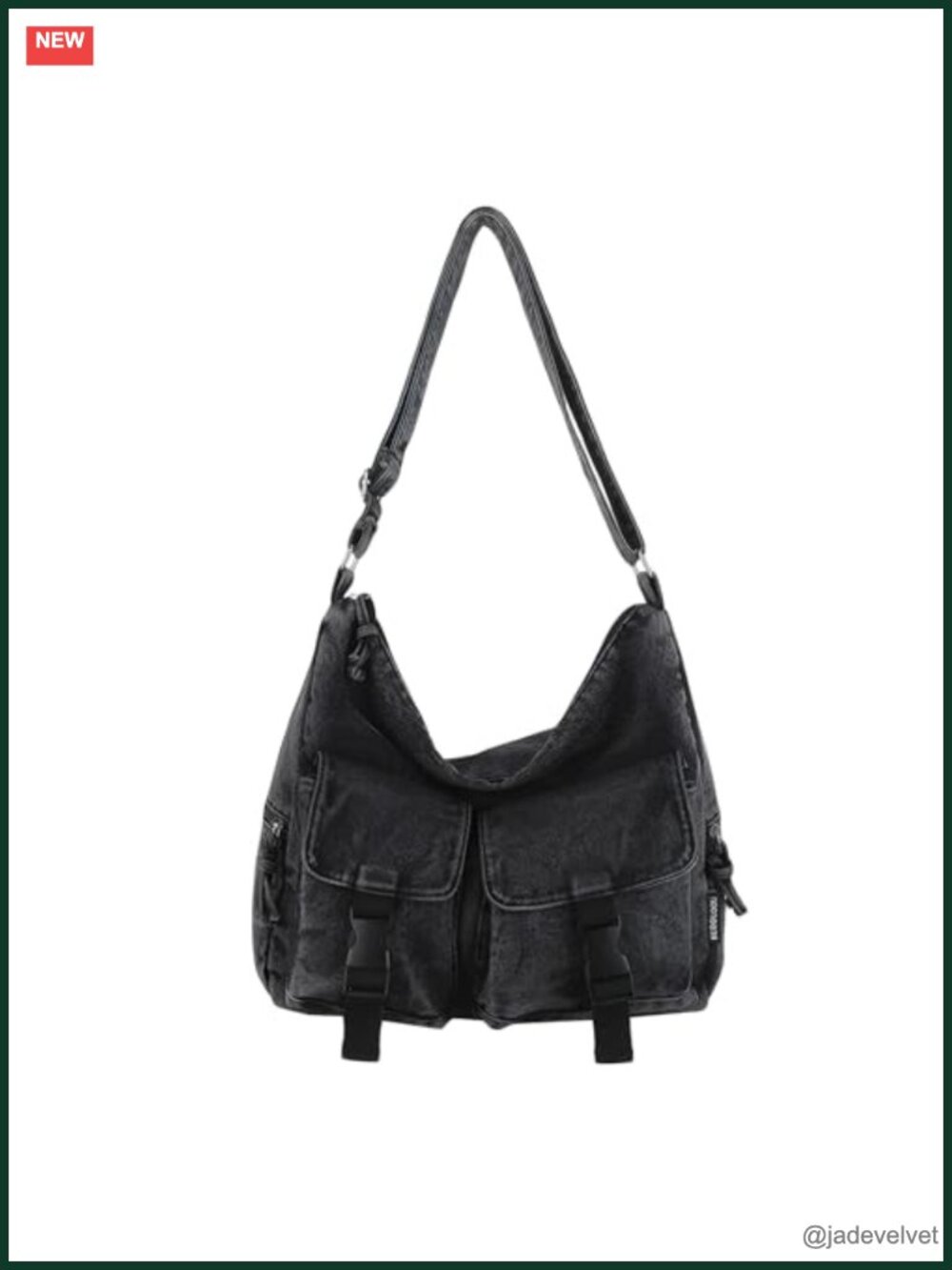 Denim Bag with Adjustable Strap Lightweight Casual Tote Hobo Shoulder Purse